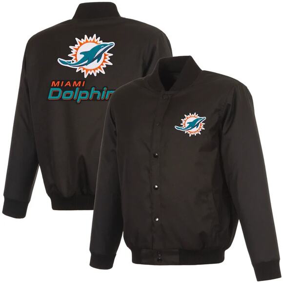 Miami Dolphines (NFL) JH Design Poly-Twill Jacket - Picture 1 of 4